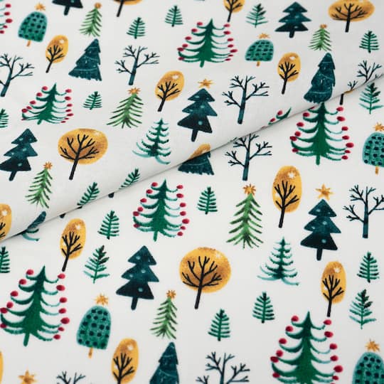 SINGER Christmas Nutcrackers Trees Cotton Fabric